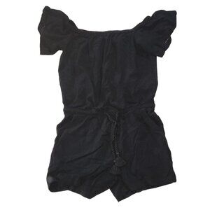 LOFT Outlet Black Off-Shoulder Romper‎ XS